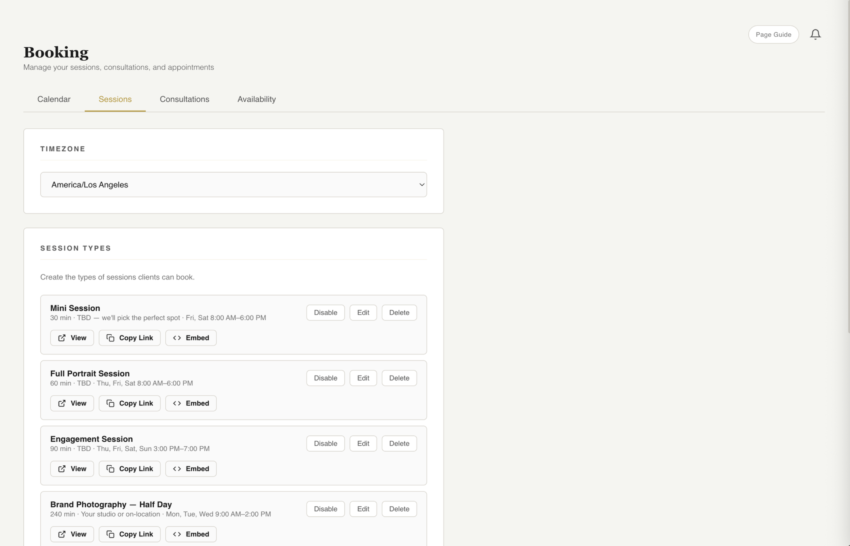 Fstop CRM booking and scheduling